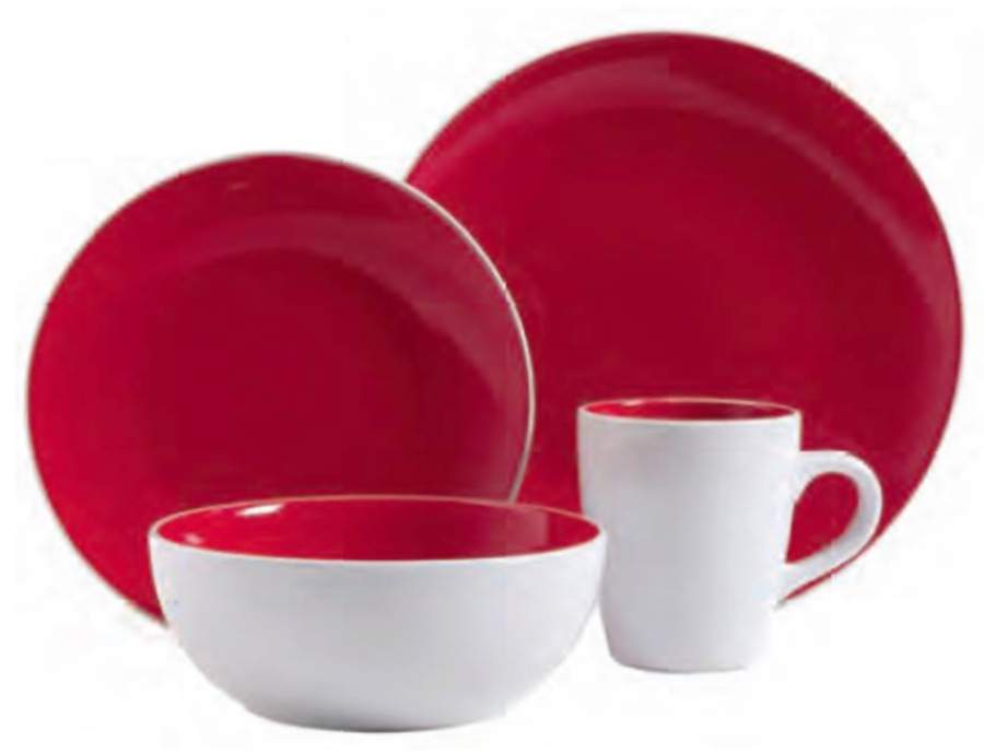 Chicstone Red Dinner Plate by Gibson Designs-1