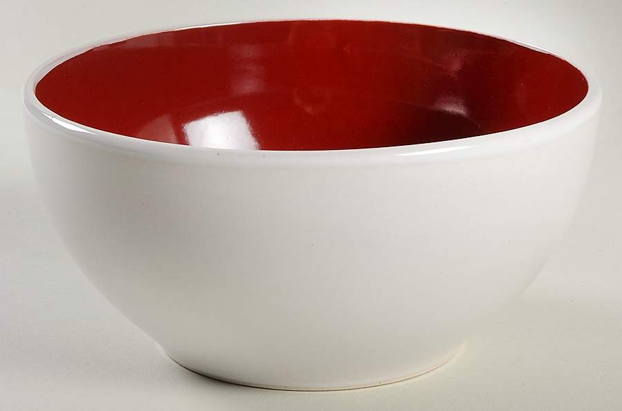 Chicstone Red Soup/Cereal Bowl by Gibson Designs-1