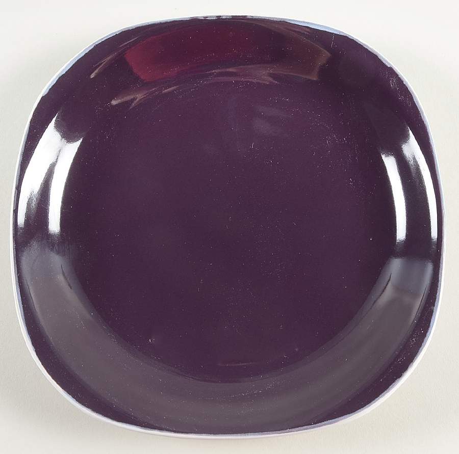 Chicstone Purple Square Salad Plate by Gibson Designs-1