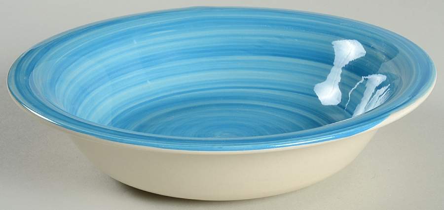 Color Vibes (Off White Body) Soup/Cereal Bowl by Gibson Designs-1