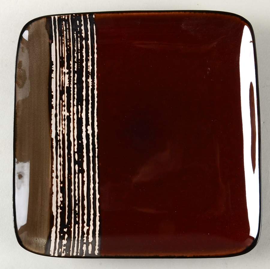 Contempo Cove Red Salad Plate by Gibson Designs-1