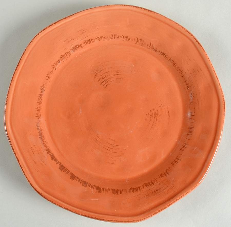 Hammered Shades Persimmon Salad Plate by Gibson Designs-1