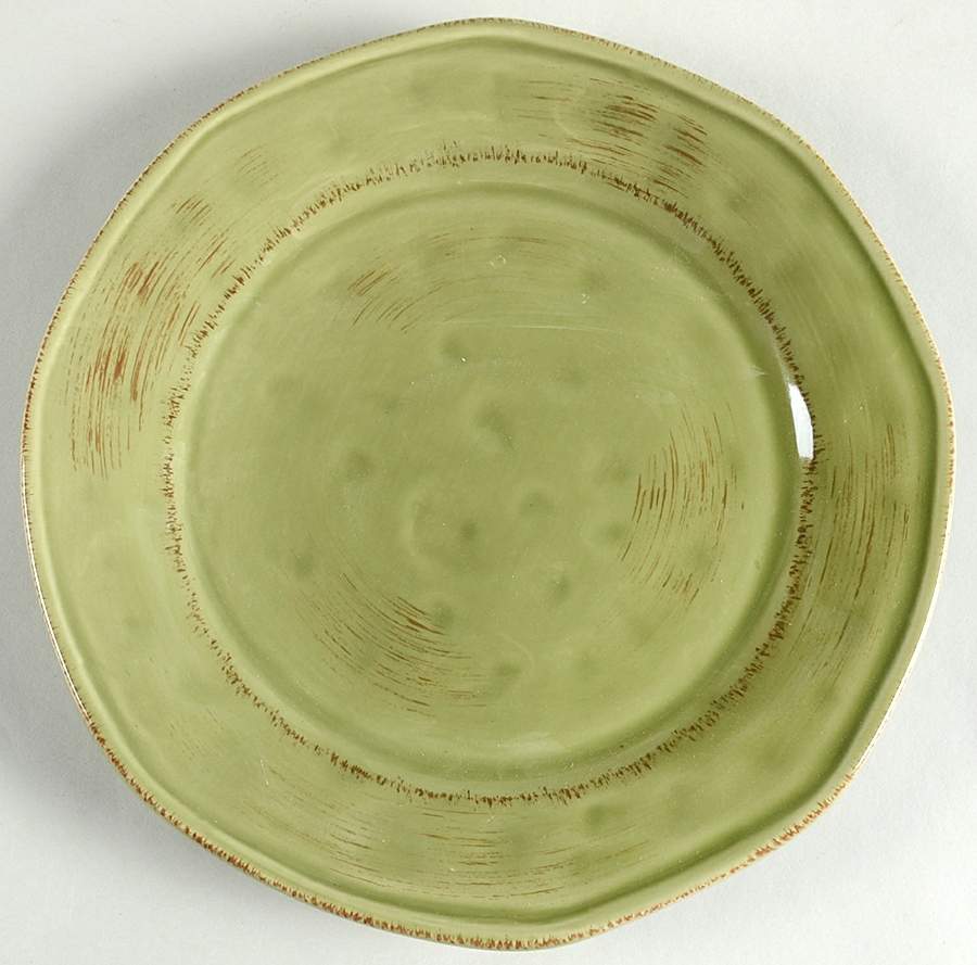 Hammered Shades Sage Green Salad Plate by Gibson Designs-1