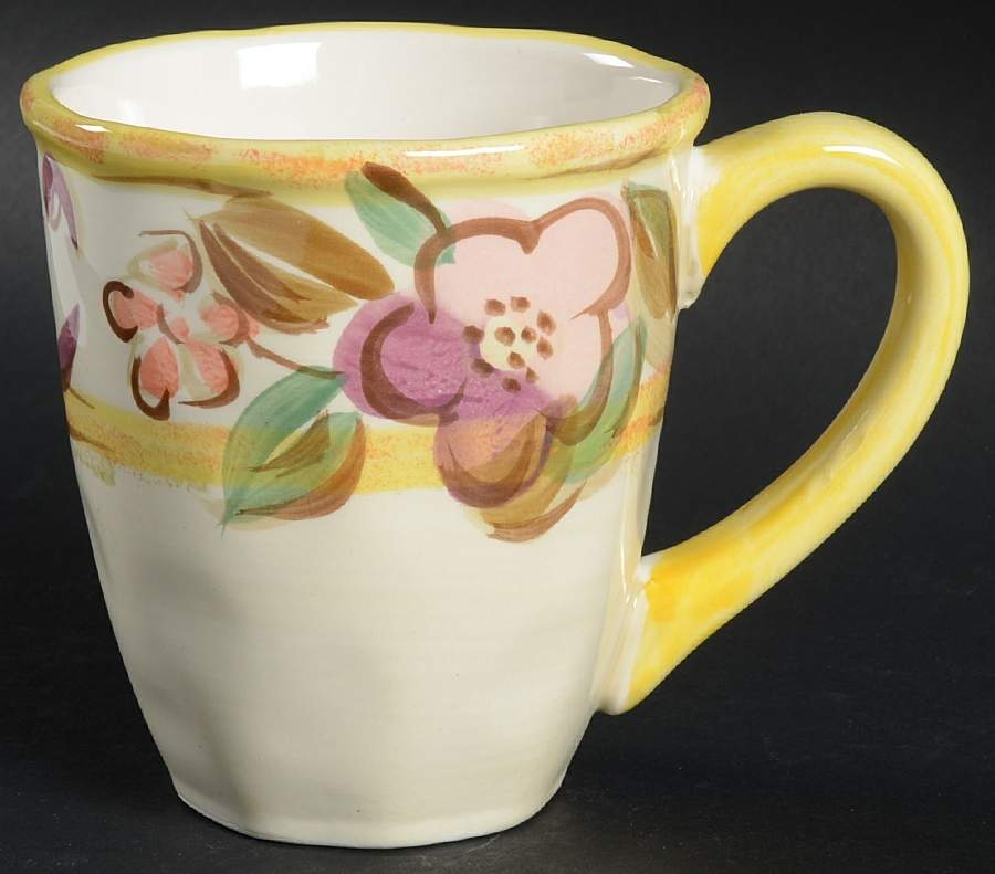 Hammered Shades Violet Floral Mug by Gibson Designs-1