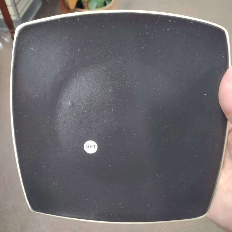 Novastone Grey Square Salad Plate by Gibson Designs-1