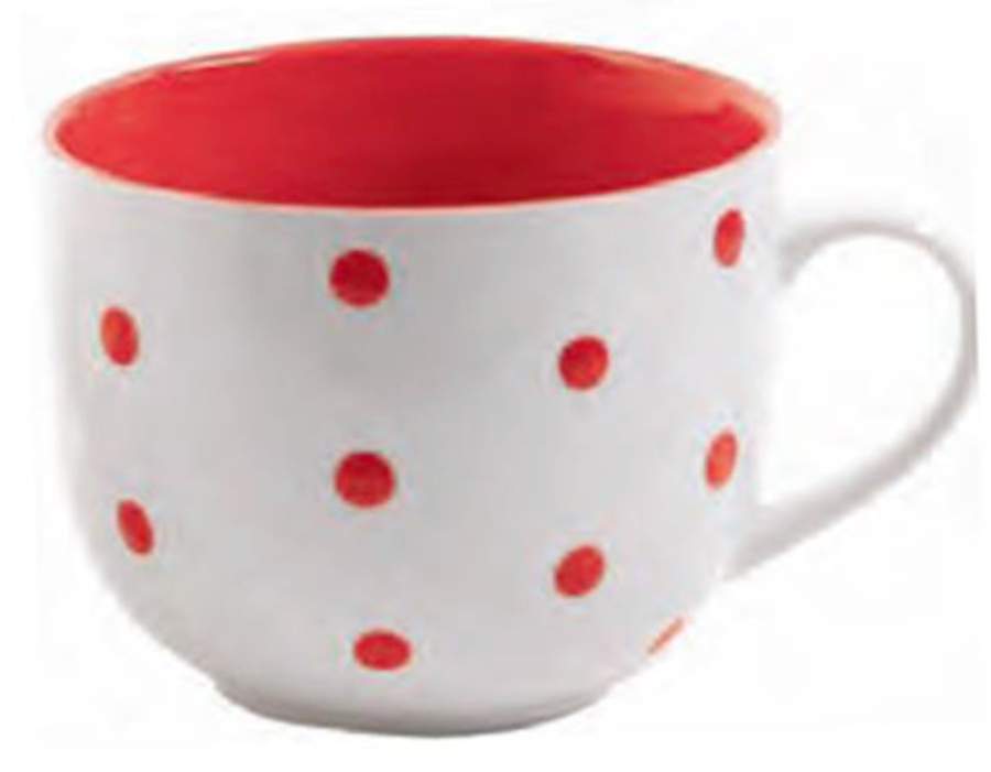 Polka Rossa Latte Mug by Gibson Designs-1