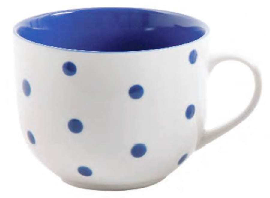 Polka Rossa Latte Mug by Gibson Designs-1