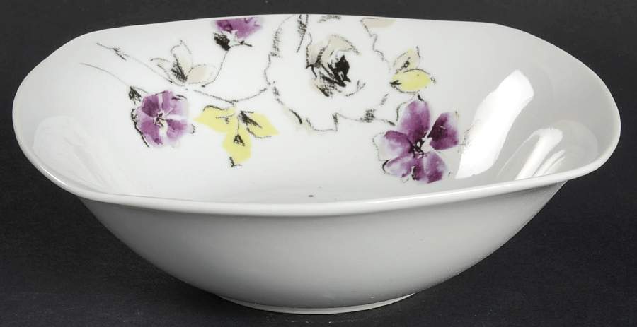Purple Bloom Soup/Cereal Bowl by Gibson Designs-1