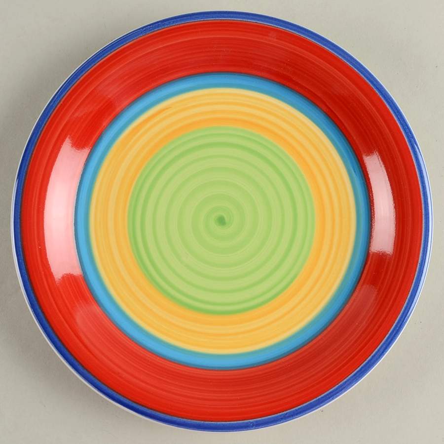 Santillana Red Salad Plate by Gibson Designs-1