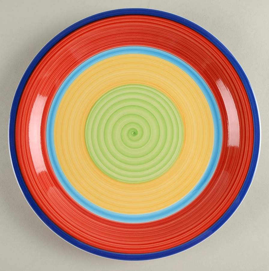 Santillana Red Dinner Plate by Gibson Designs-1