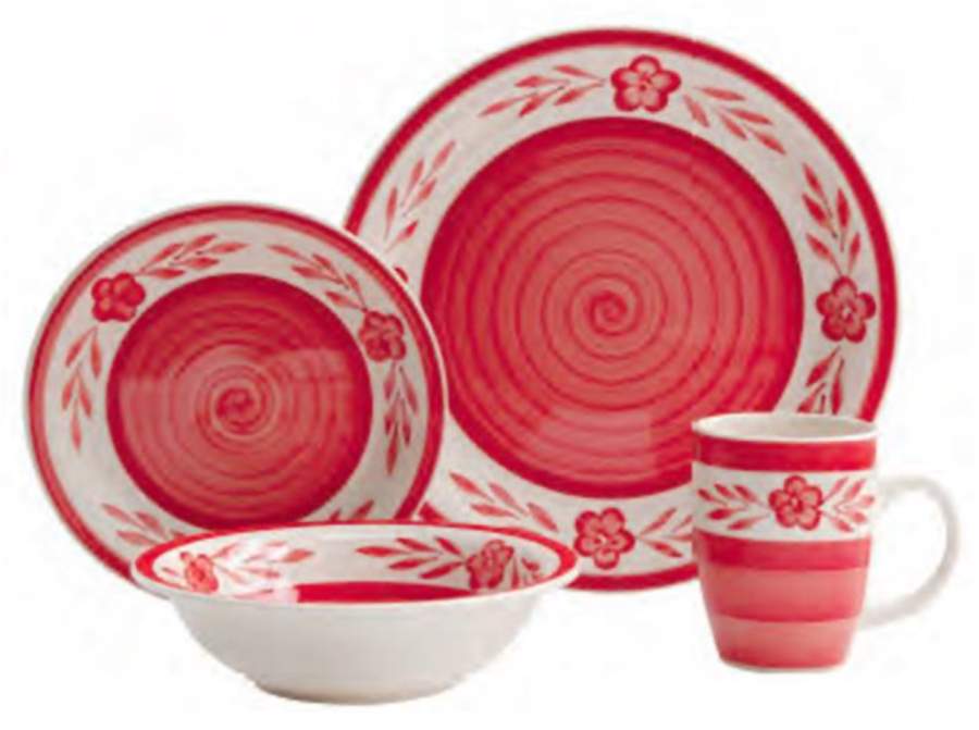 Sierra Madre Red Dinner Plate by Gibson Designs-1