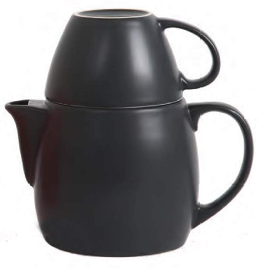 Tea Break Individual Teapot & Lid with Cup by Gibson Designs-1