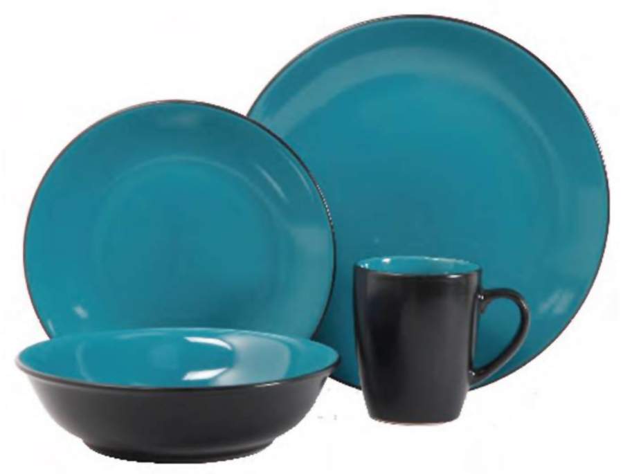 Vivendi Turquoise Dinner Plate by Gibson Designs-1