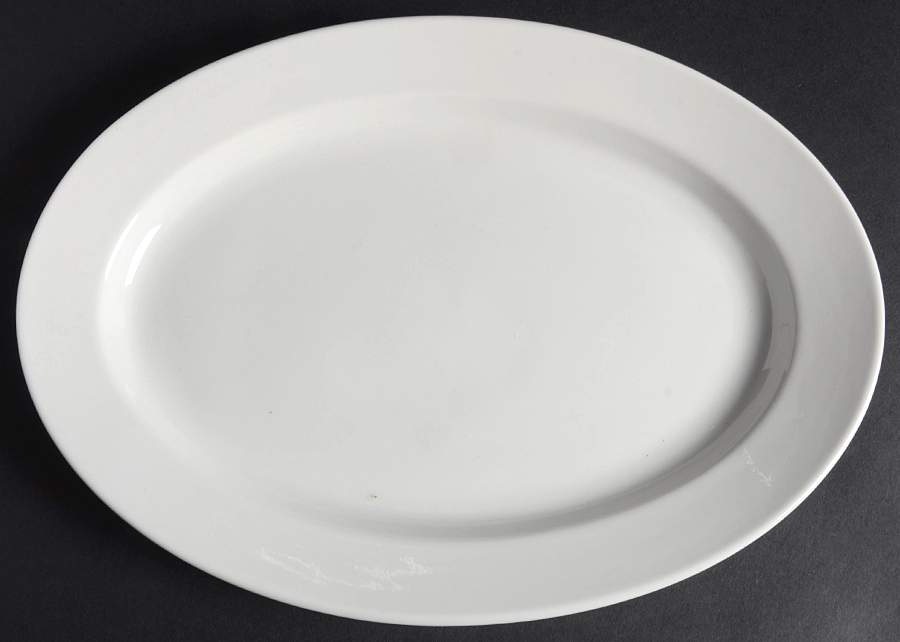 Ivory Buffetware 12" Oval Serving Platter by Gibson Designs-1
