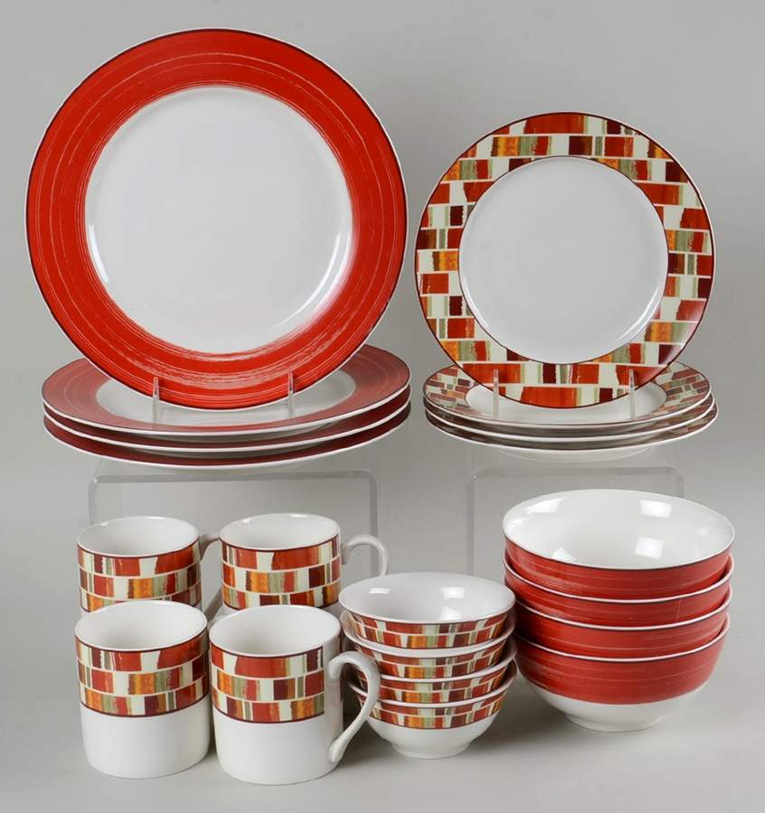 Julia Street Red 20 Piece Set (4 DP, SP, FR, SOCE, MUG) by Gorham-1