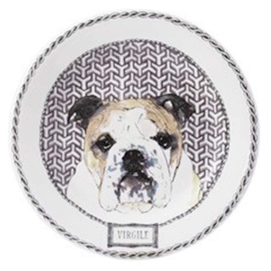 Darling Dog Salad/Dessert Plate by Faiencerie De Gien-1