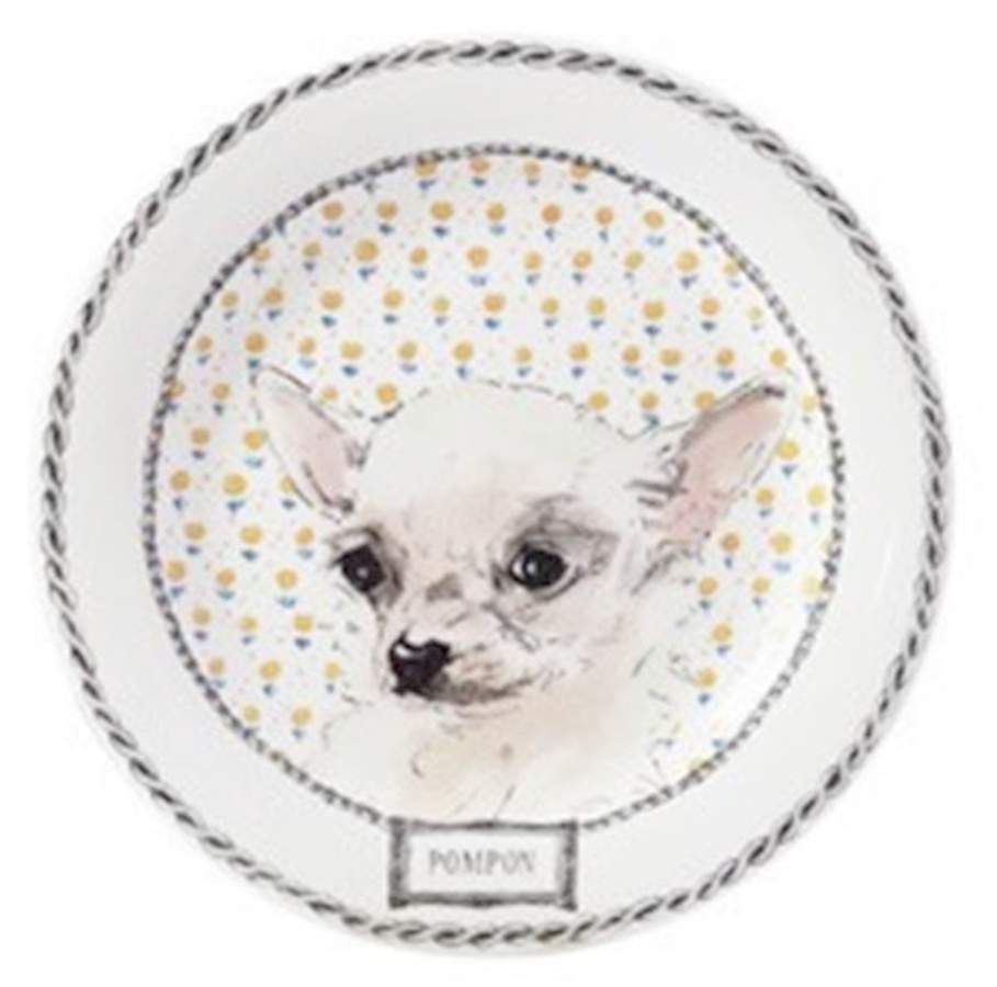 Darling Dog Canape Plate by Faiencerie De Gien-1