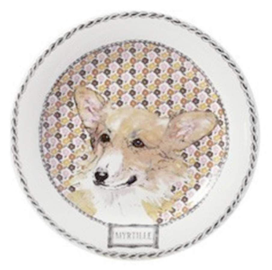 Darling Dog Canape Plate by Faiencerie De Gien-1