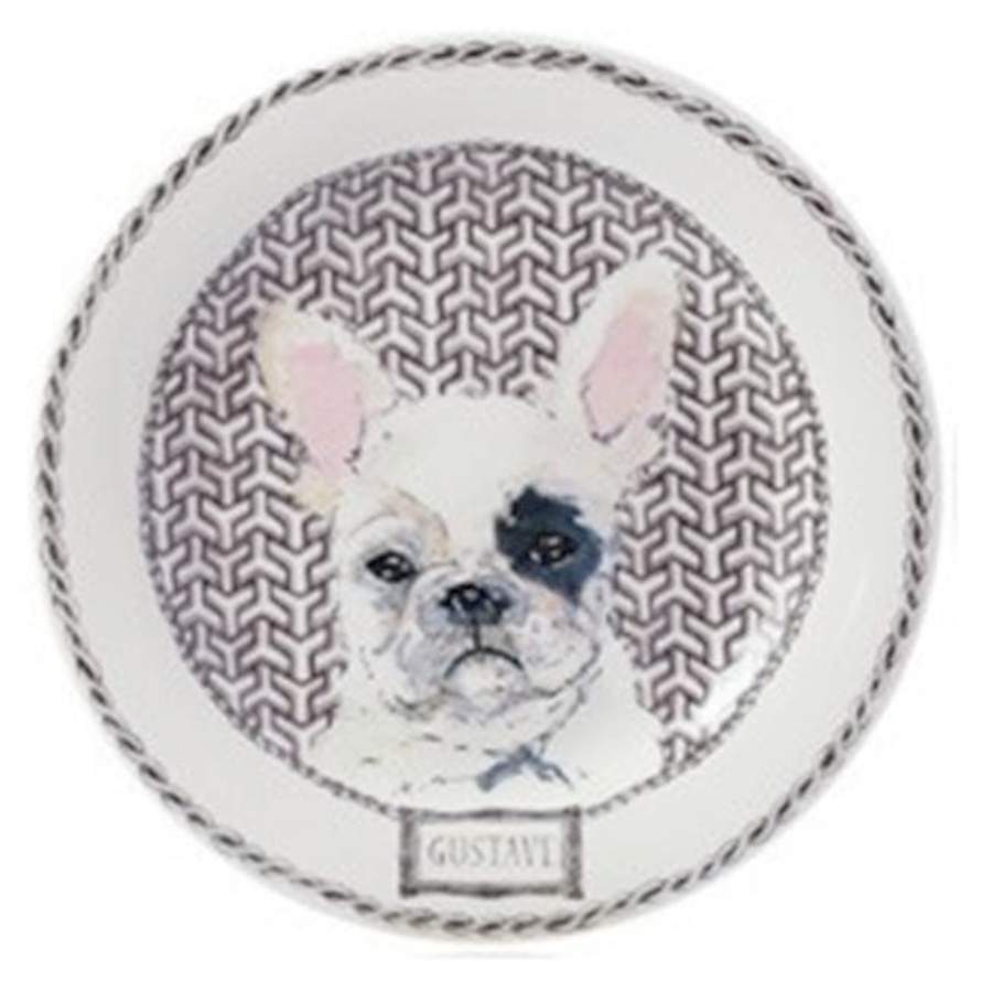 Darling Dog Canape Plate by Faiencerie De Gien-1