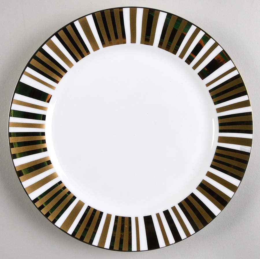 Metallic Gold Stripes Salad Plate by Grace's Teaware-1