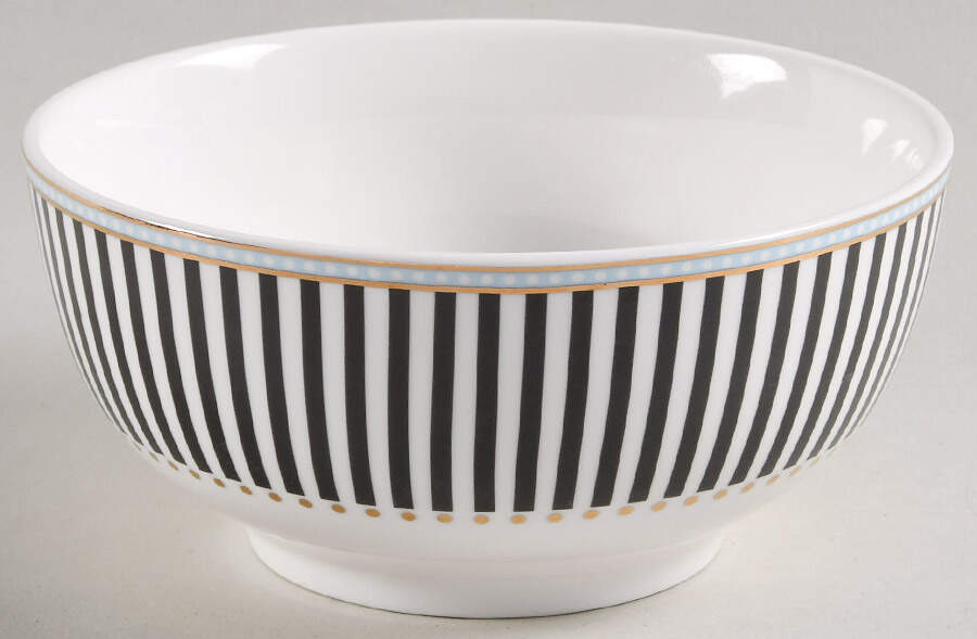 Scallop Navy Soup/Cereal Bowl by Grace's Teaware-1