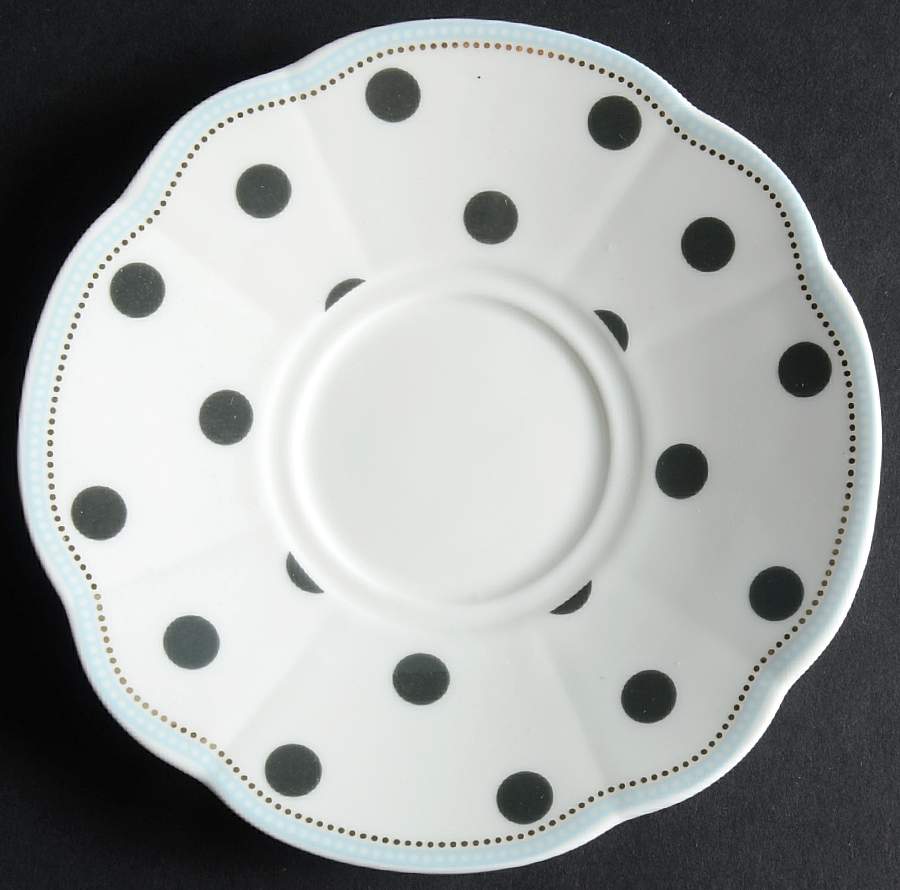 Scallop Navy Saucer by Grace's Teaware-1