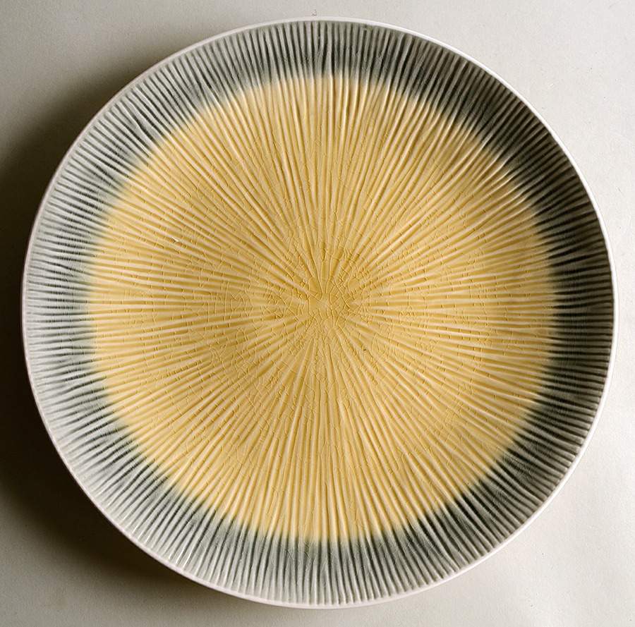 Shangri La Court Amber 12" Chop Plate (Round Platter) by Gibson Designs-1