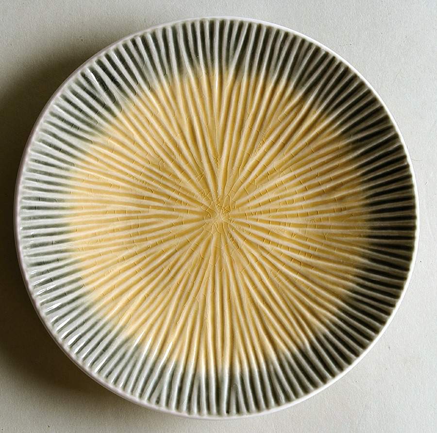 Shangri La Court Amber Appetizer Plate by Gibson Designs-1