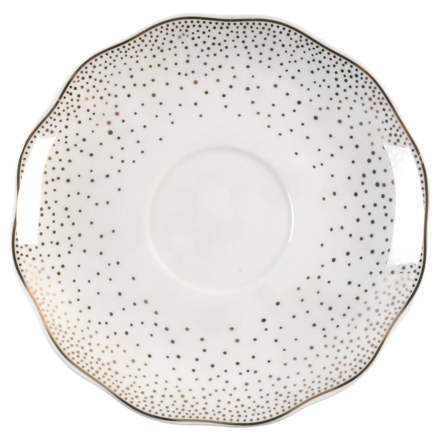 Metallic Gold Dots Saucer by Grace's Teaware-1