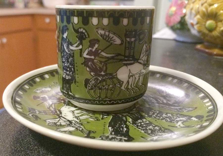 GR111 Flat Cup & Saucer Set by Greece-1