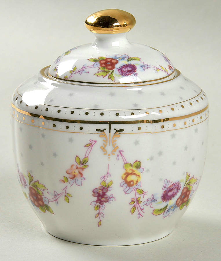 Rose Swag Sugar Bowl & Lid by Grace's Teaware-1