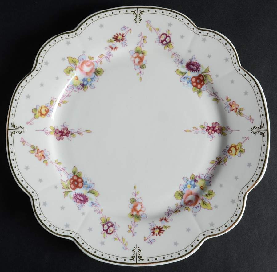 Rose Swag Salad Plate by Grace's Teaware-1
