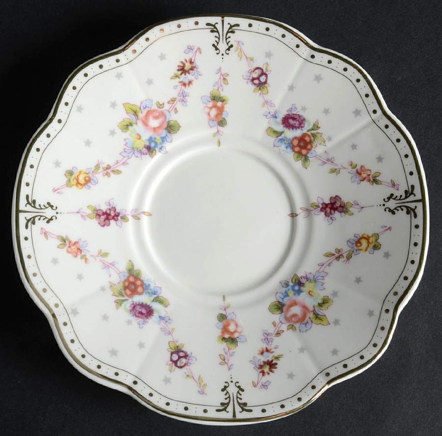 Rose Swag Saucer by Grace's Teaware-1