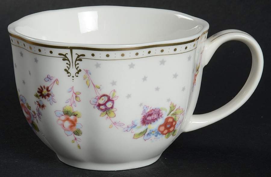 Rose Swag Flat Cup by Grace's Teaware-1