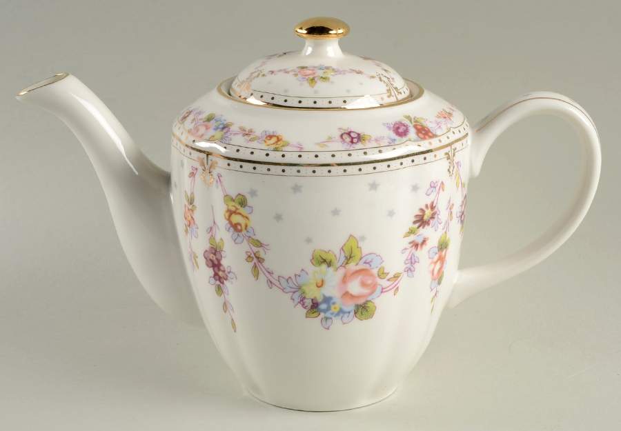 Rose Swag Teapot & Lid by Grace's Teaware-1