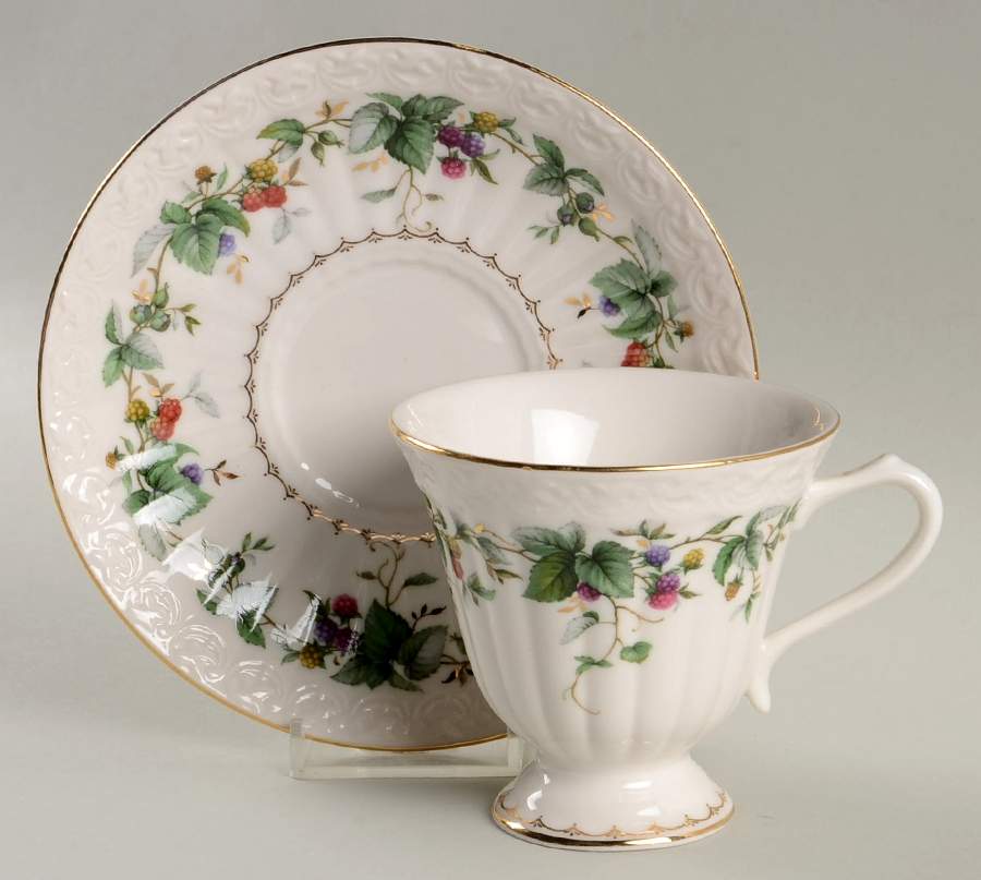 Berry Yard Footed Cup & Saucer Set by Grace's Teaware-1