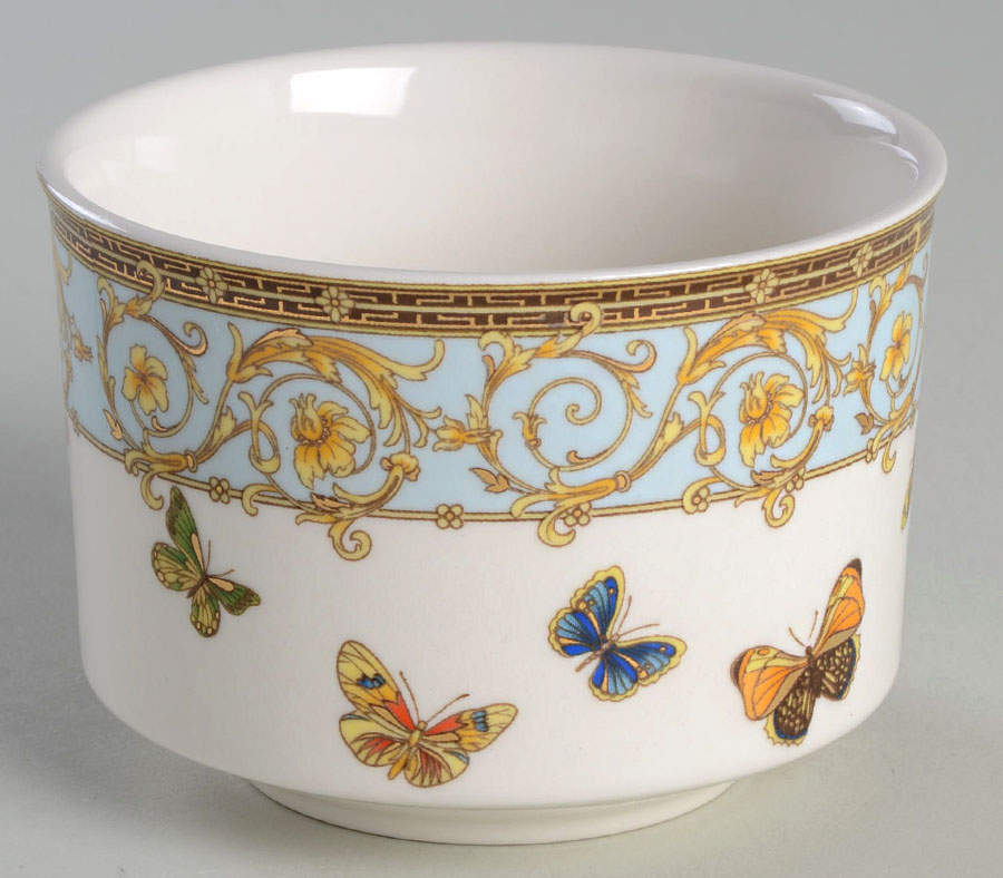 Blue Butterfly Sugar Bowl No Lid by Grace's Teaware-1