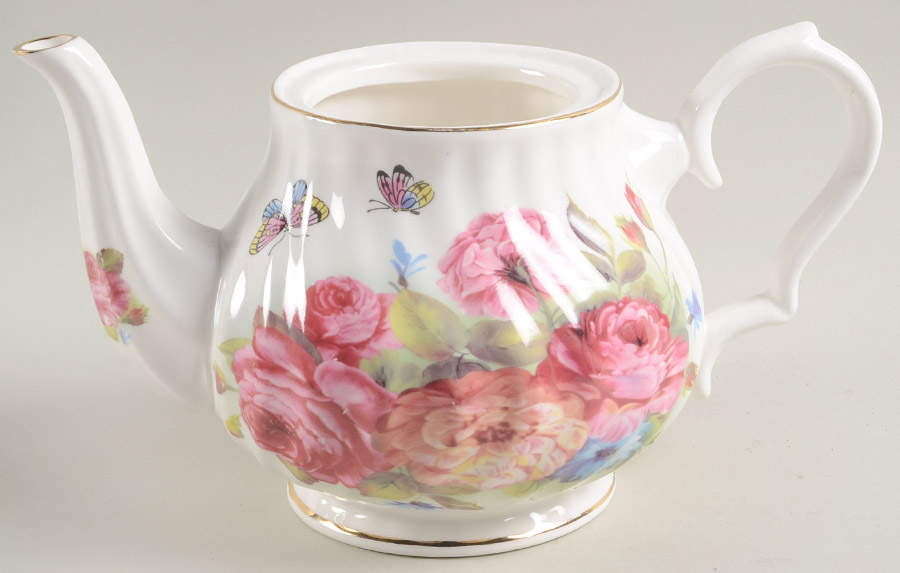 Sandra's Rose Teapot No Lid by Grace's Teaware-1
