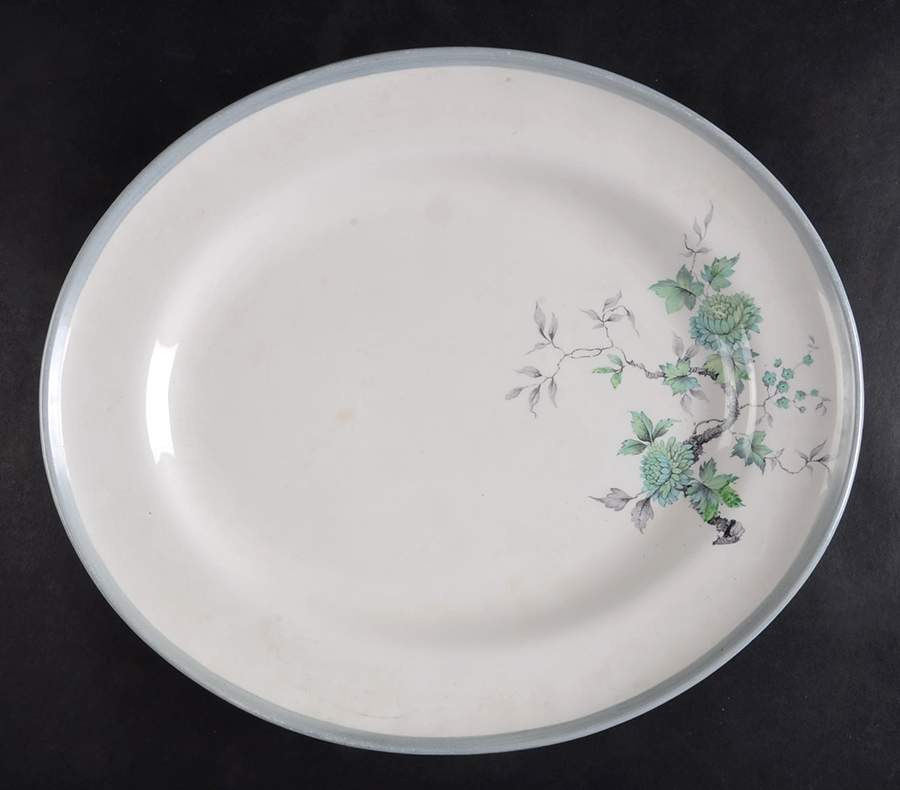 Nippon 13" Oval Serving Platter by Gefle-1