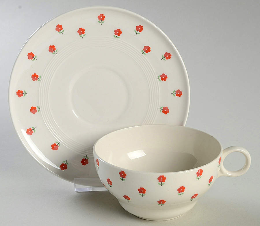 Dalyrimple (Cavitt Shaw) Flat Cup & Saucer Set by WS George-1