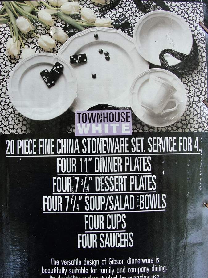 Townhouse White Dinner Plate by Gibson Designs-1