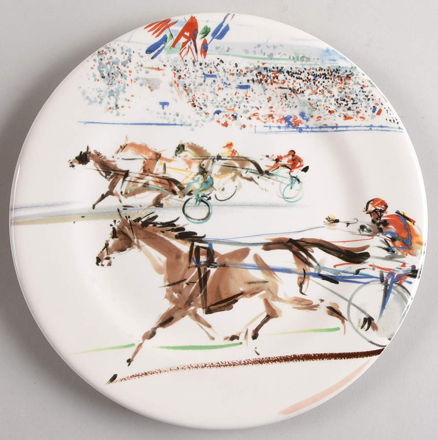 Cavaliers Salad/Dessert Plate by Faiencerie De Gien-1