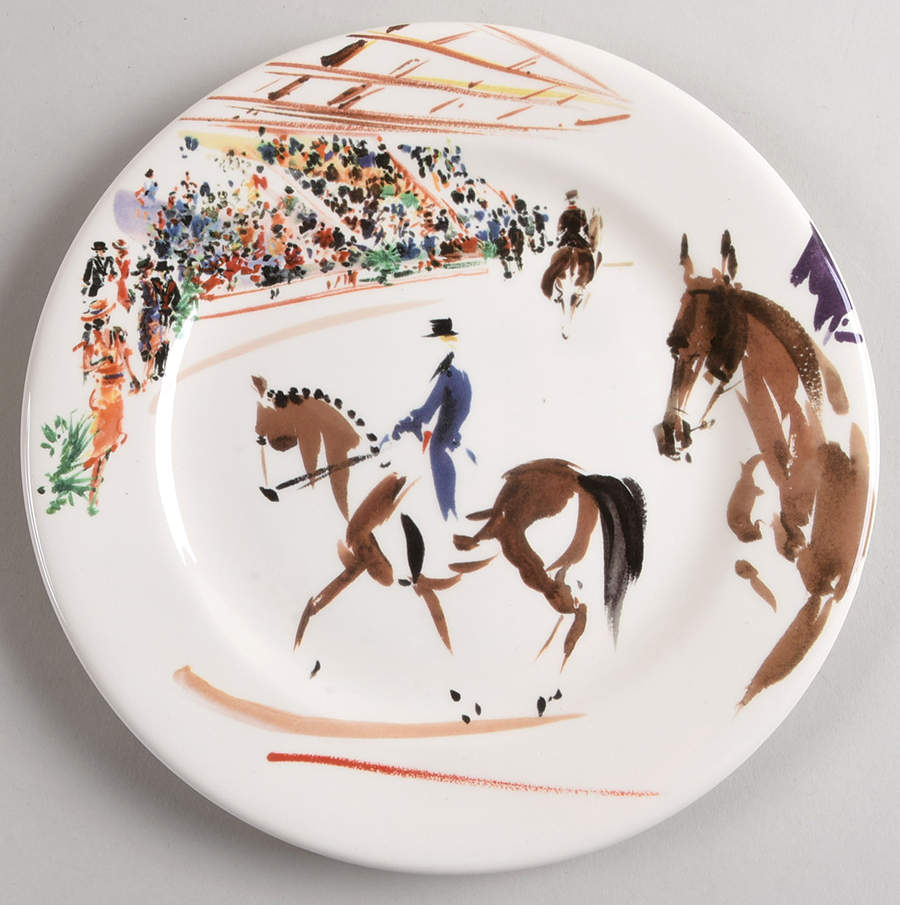 Cavaliers Salad/Dessert Plate by Faiencerie De Gien-1