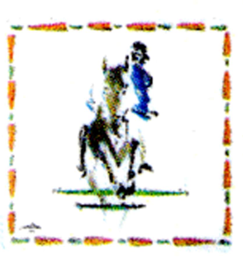 Cavaliers Square Acrylic Coaster by Faiencerie De Gien-1