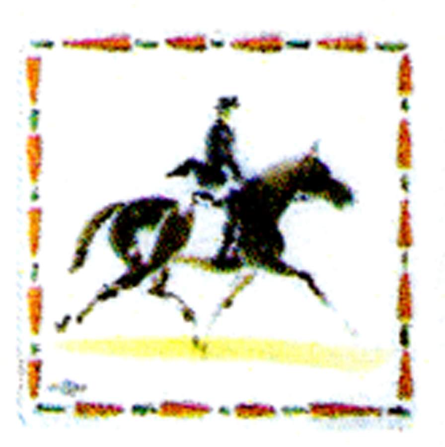 Cavaliers Square Acrylic Coaster by Faiencerie De Gien-1