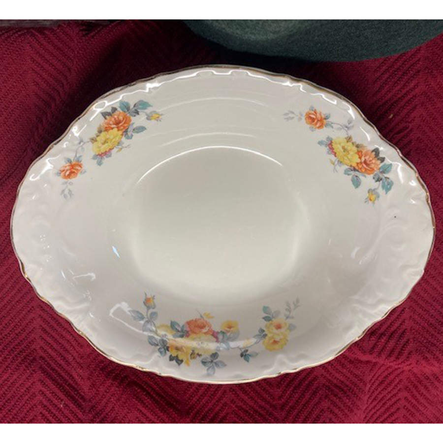 GEO595 9" Oval Vegetable Bowl by WS George-1