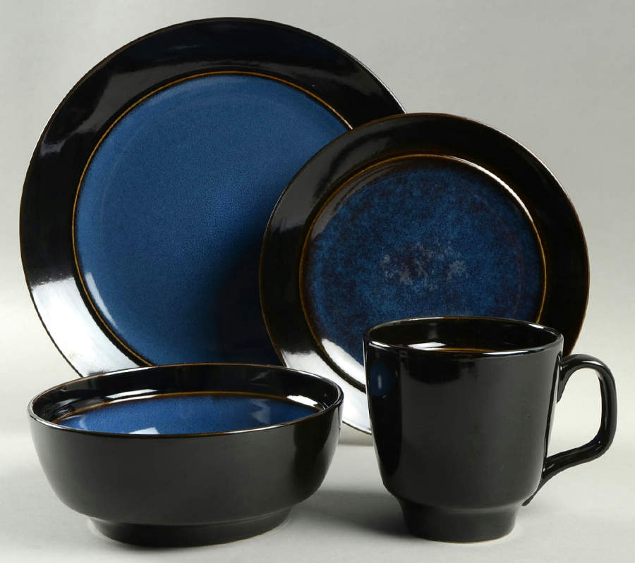 Bella Galleria Blue 4 Piece Place Setting by Gibson Designs-1