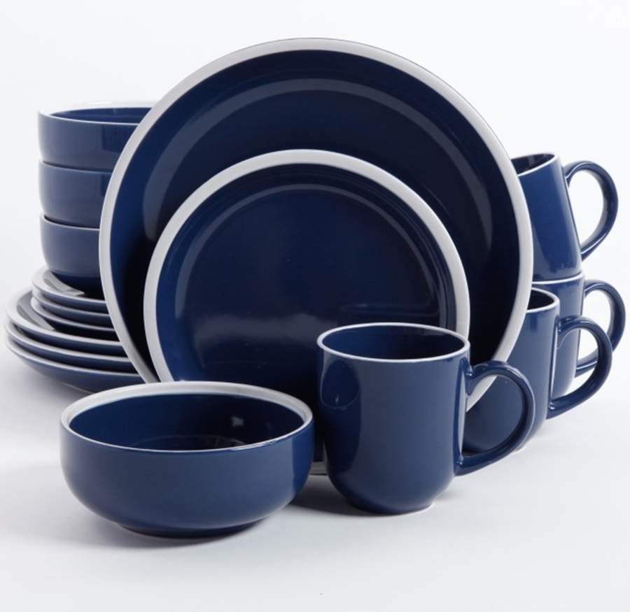 Orofino Navy Blue Dinner Plate by Gibson Designs-1