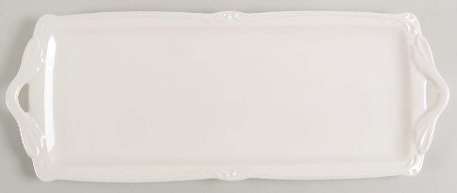Rocaille Blanc (White) Tray-Oblong 15" by Faiencerie De Gien-1