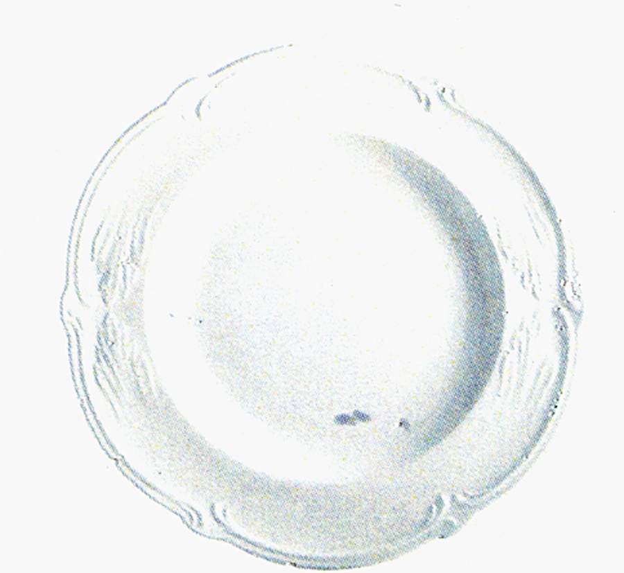 Rocaille Blanc (White) Deep Round Platter by Faiencerie De Gien-1